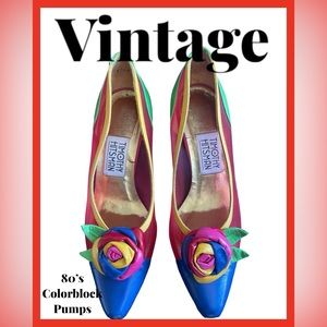 80’s color block pumps